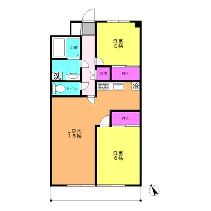 エバーグリーンいぶき野 6階階 間取り