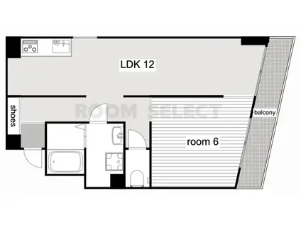 緑コーポラス(1LDK/3階)の間取り写真