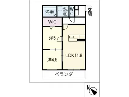 フラワーガーデン下恵土(2LDK/3階)の間取り写真