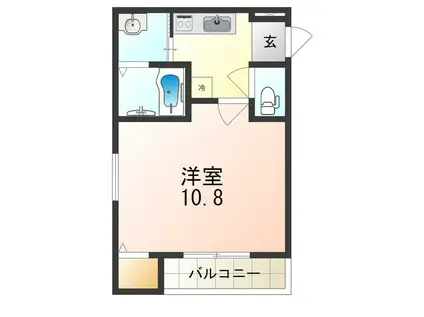 フジパレス長原I番館(1K/3階)の間取り写真