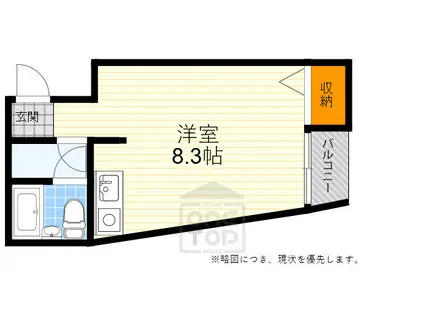 サラダボウル(ワンルーム/2階)の間取り写真