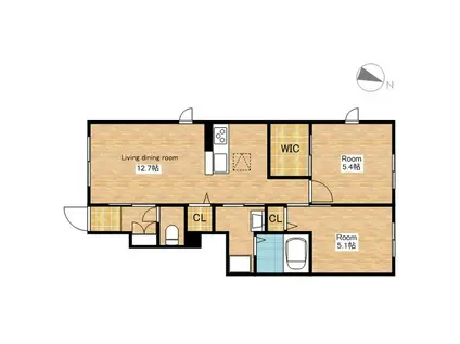 エクセルIV(2LDK/1階)の間取り写真