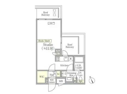 OZIO西荻窪II(ワンルーム/4階)の間取り写真