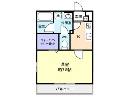 リブリ・BYZO(1K/1階)の間取り写真