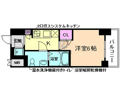 レジュールアッシュ梅田NEX(1K/7階)の間取り写真