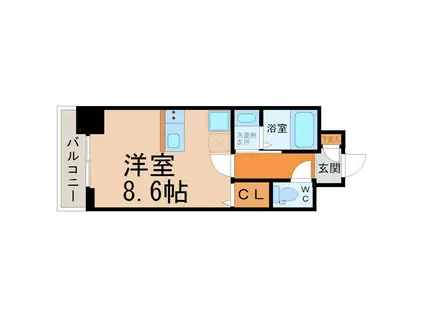 第2金山フクマルビル(ワンルーム/6階)の間取り写真