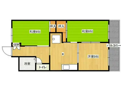 メゾンオンダ(3K/3階)の間取り写真