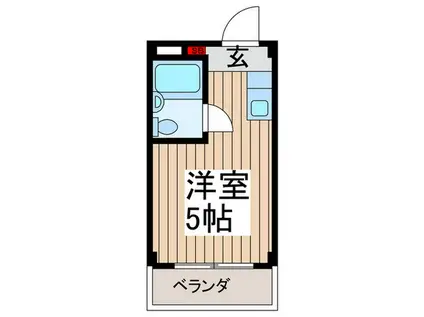 メゾンドパルク1(ワンルーム/1階)の間取り写真