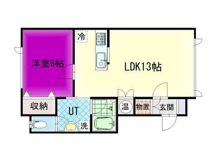 アルト9(1LDK/2階)の間取り写真