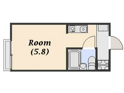 ベルトピア新田塚 A棟(1K/2階)の間取り写真