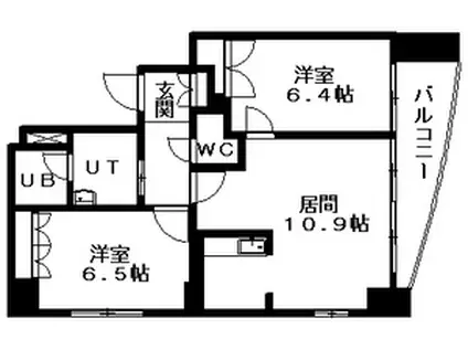 ADEN宮の森(2LDK/7階)の間取り写真