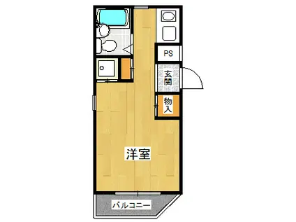 ロイヤルメゾン西宮北口Ⅷ(1K/1階)の間取り写真