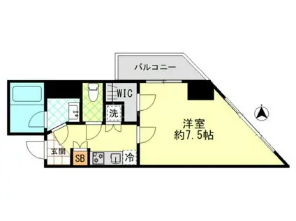 EL VIENTO EARTH OMORI SANNOH(1K/2階)の間取り写真