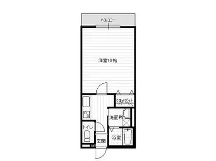 メゾンリベルテB(1K/2階)の間取り写真