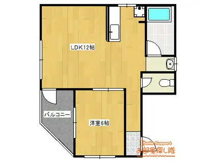 セント・スウーザン(1LDK/3階)の間取り写真