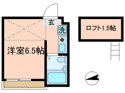 イルビラージュ蒲田(ワンルーム/3階)の間取り写真