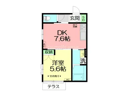 FELICE SHONAN(1DK/1階)の間取り写真