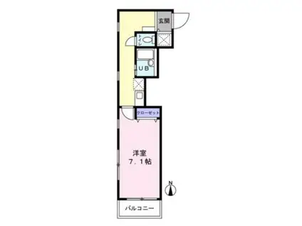 日暮里中央COURT(1K/3階)の間取り写真