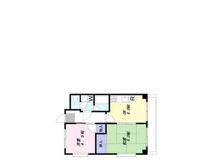 メゾンK(2DK/1階)の間取り写真