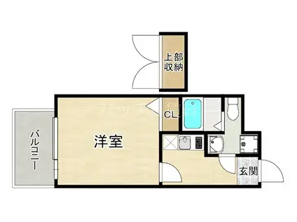 エステート・モア・天神ワーフ(1K/13階)の間取り写真