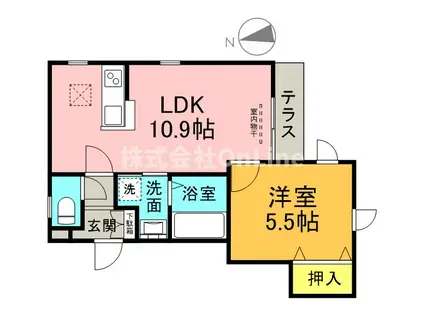 HALE WALELA(1LDK/1階)の間取り写真