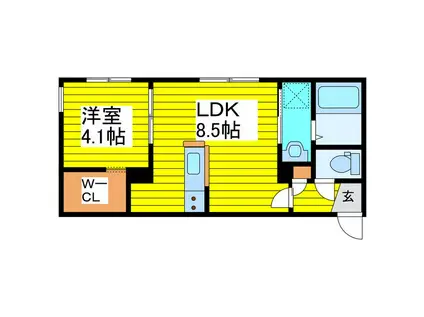 AM BUILDING 05(1LDK/4階)の間取り写真