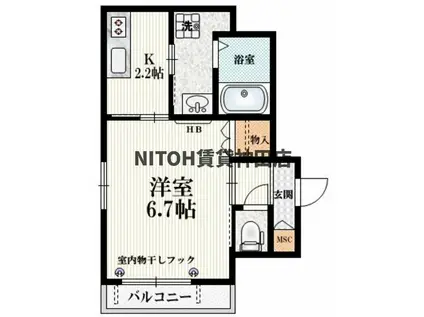 ARMONISTA(1K/3階)の間取り写真