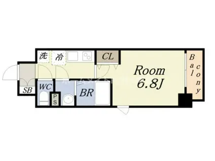 フォーリアライズ大正ノーブル(1K/3階)の間取り写真