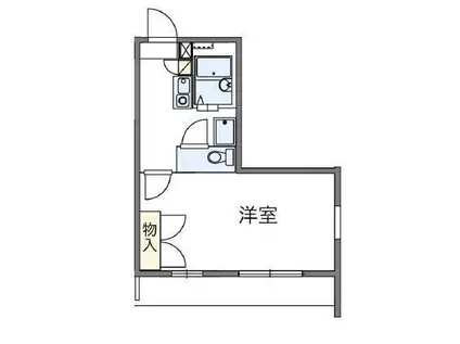 レオパレスエクレール(1K/2階)の間取り写真