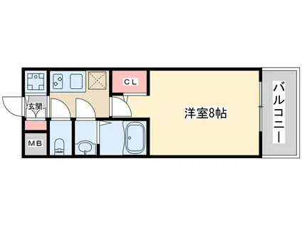 エスレジデンス福島グランデ(1K/4階)の間取り写真