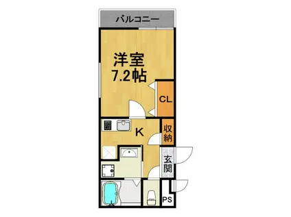 フジパレス塚口1番館(1K/3階)の間取り写真