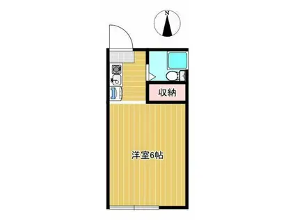 パナハイツカワサキ(1K/1階)の間取り写真