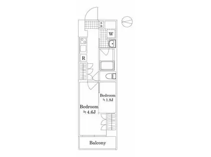 セジョリ池袋本町(2K/1階)の間取り写真