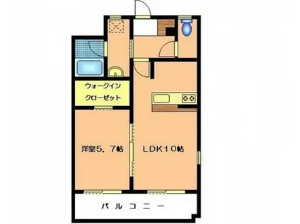 GREENSTREET壱番館(1LDK/3階)の間取り写真