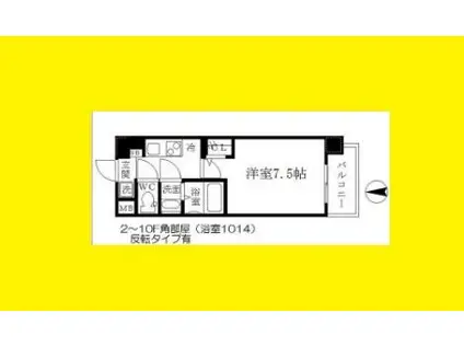 リッツ加島(1K/9階)の間取り写真