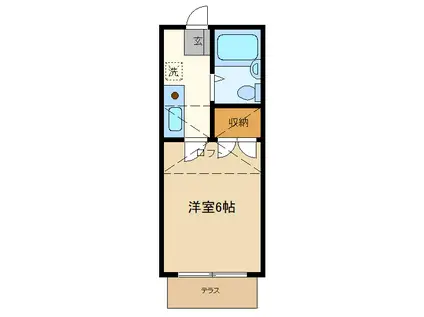 アネックス・ローズI(1K/1階)の間取り写真