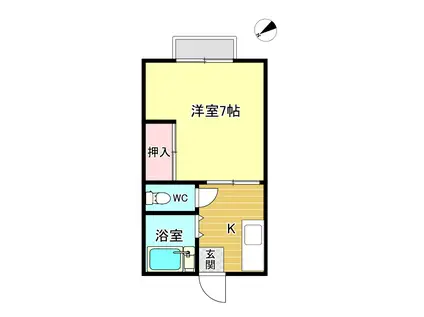コーポ池源(1K/1階)の間取り写真