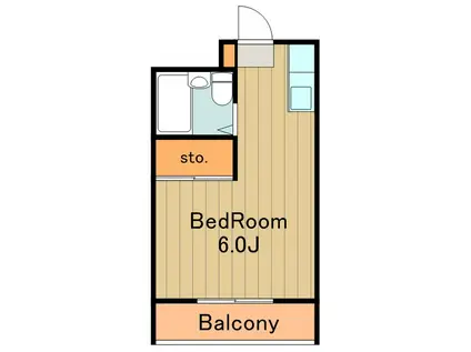 グリーンハイム尾根Ⅰ(1K/4階)の間取り写真
