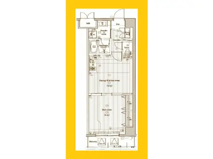 G-COMFORT ウエスト 新横浜(1LDK/4階)の間取り写真
