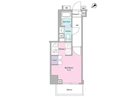 LOG武蔵小山 ログ武蔵小山(ワンルーム/7階)の間取り写真