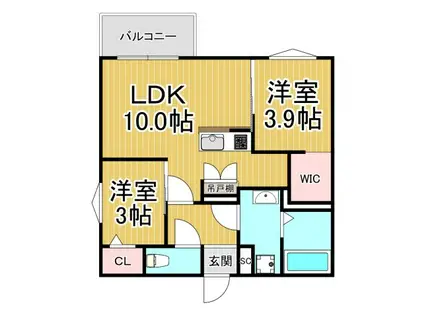 REGALEST LEVANT(2LDK/3階)の間取り写真