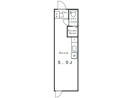 WITH STYLE 糀谷(ワンルーム/3階)の間取り写真