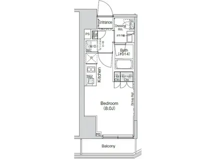 BELLE VUE 新橋(ワンルーム/15階)の間取り写真