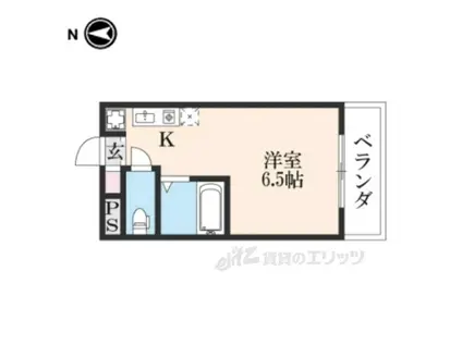 アドミラルマンション(1K/3階)の間取り写真