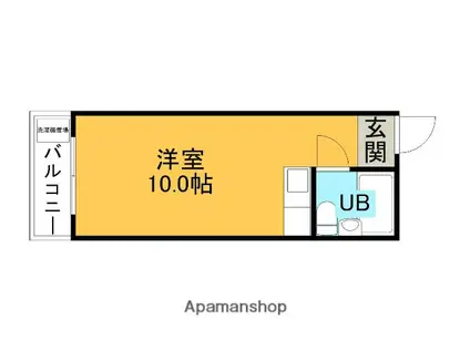 フレンドリーハイツおがわ(ワンルーム/3階)の間取り写真