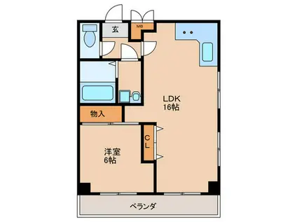 オ・ボワクレール(1LDK/1階)の間取り写真