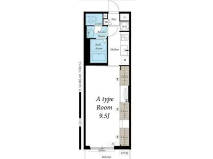 リブリ・千歳烏山(1K/2階)の間取り写真