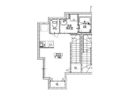 ソルナクレイシア下北沢(ワンルーム/2階)の間取り写真