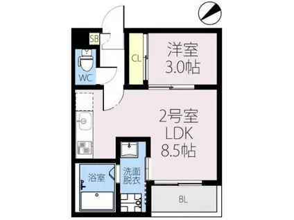 REGALEST FELIZ(1LDK/3階)の間取り写真