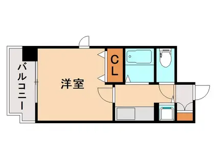 ライオンズマンション博多駅南第3(1K/2階)の間取り写真